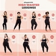 thumbnail image 4 of Leggins de compresión SHAPERMINT de cintura alta negros 2XL para mujer, 4 of 8