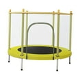 thumbnail image 4 of Trampolín para niños de 39,37 pulgadas, pequeño trampolín para exteriores para hacer ejercicio, patio de juegos amarillo, 4 of 8