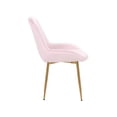thumbnail image 4 of Porthos Home Dayo Set Of 2 Velvet Dining Chairs With Low Back, Shallow Scoop Seat And Golden Chrome Legs (Armless Design Is Suitable For Small Kitchens And Dining Areas), 4 of 7