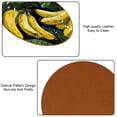 thumbnail image 5 of Banana 6PCS Round Coasters, Microfiber Leather Drink Coasters, 11x11 cm/4.3x4.3 in, Set of 6 Mats for Drinks, Coasters for Cups and Mugs, 5 of 6