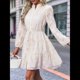 thumbnail image 4 of Vestidos de Otoño 2025 de Larga para Mujer, Minivestido Informal de Corte A con Botones y Cinturón, para Otoño e Invierno. Albaricoque L, 4 of 10