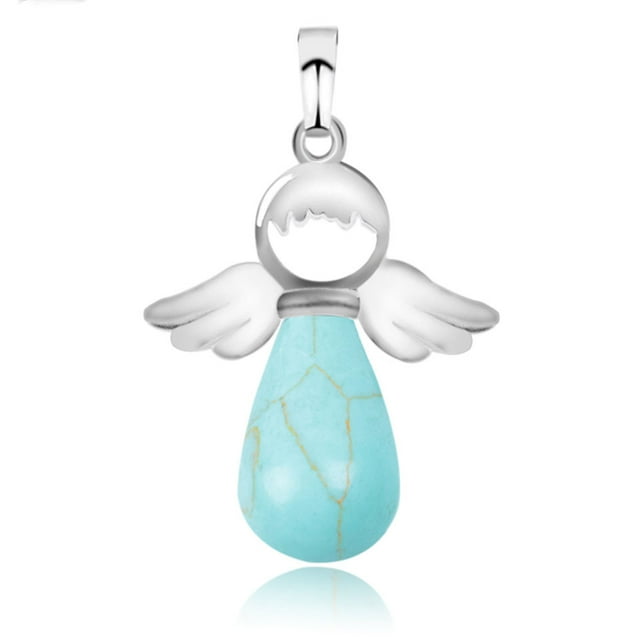 Pendentif Ailes d'Ange pour Collier Pendentifs Goutte d'Eau Argentée Bijoux