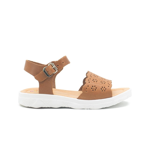 Sandalia Huarache Para Niña Pasitos Enanos Piel Ligeras cafe 14