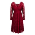 thumbnail image 3 of Verycand Women's Lace V Neck Slim Fit Formal Dress, 3 of 5