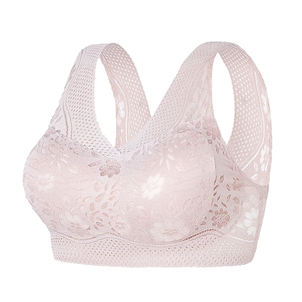 Gibobby Sujetador de espalda de belleza sin costuras de seda de hielo de verano para mujer Sujetador de limpieza Ropa interior Chaleco deportivo de Brasier(Rosa,G)