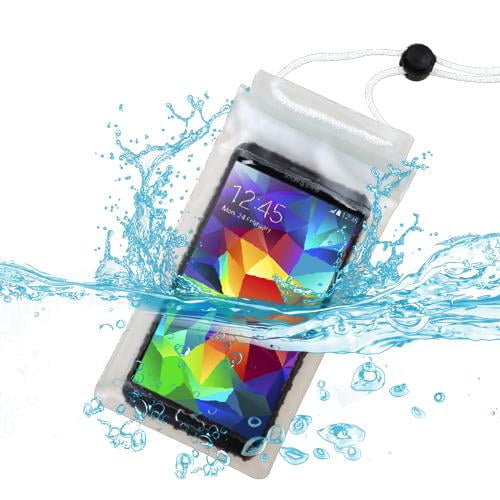 Premium Universal T-Clear Waterproof Case Bag (with Lanyard) for ASUS PadFone X + MYNETDEALS Mini Touch Screen Stylus