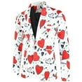 thumbnail image 2 of YAYUBA Men's Casual Lapel Blazer Valentines Day Suit Muticolor Button Business Jacket Regular Fit Sports Coats Jackets for Prom,Party,Dinner, 2 of 7