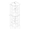 thumbnail image 3 of CKEASEAN Lighted Corner Curio Cabinet with Doors - Wooden Display Cabinet with Tempered Glass Shelves and Lights for Living Room, Dining Room（E26 light bulb not included), 3 of 17