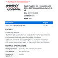 thumbnail image 2 of Spark Plug Wire Set - Compatible with 2006 - 2007 Chevy Monte Carlo 5.3L V8, 2 of 2
