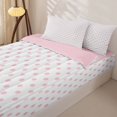 thumbnail image 3 of Erosebridal Pink Polka Dot Zipper Queen Comforter Set with Fitted Sheet and 2 Pillowcases,Ivory Round Spot Sweet Pastel Girl Zipper Bedding Set For Girls,Pink Reversible,4-Piece, 3 of 7