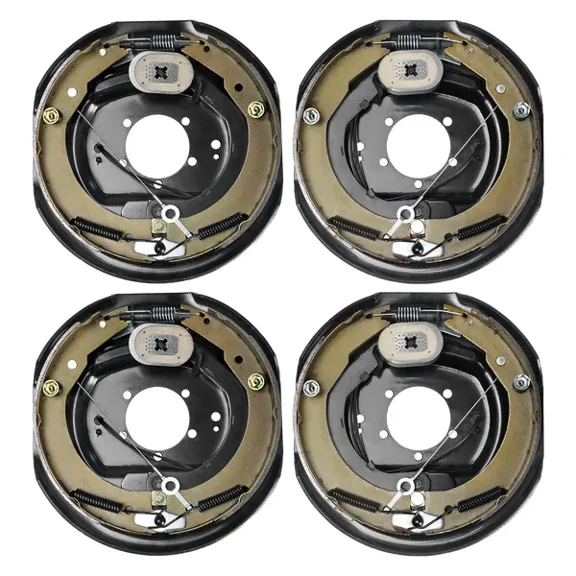 Vevor Electric Trailer Brake Assembly 12 x 2 Inch 2 Pairs Self Adjusting Electric Brakes Kit for 7000 lbs Axle 5 Hole Mounting Backing Plates Replacement 2 Right 2 Left