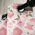 thumbnail image 3 of Ambesonne Floral Grommet Curtain, Vintage Tea Cups Roses, 50" x 120", Fern Green Pale Pink, 3 of 6