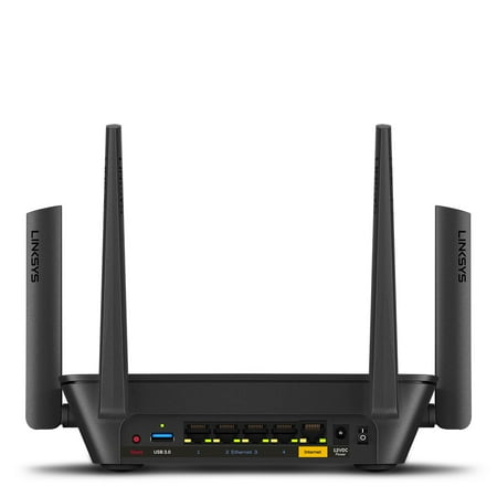 Linksys - Max-Stream AC3000 Tri-Band Mesh Wi-Fi 5 Router - Black