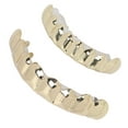 thumbnail image 1 of Hip Hop Teeth Brace, Golden Right Size Wear Resistant Hip Hop Teeth Set Alloy Stylish Exquisite  For Halloween Parties For Fashion Shows, 1 of 8