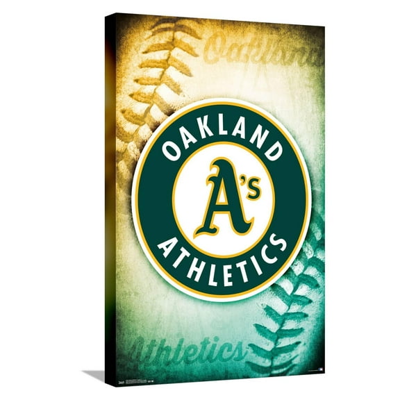 MLB Oakland Athletics - Logo 14 Canvas Wall Poster, 14.725" x 22.375"