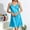 Sky Blue, variant on YHAJDS Womens Nightgown Lace Sleepwear V Neck Solid Color Sleeveless Satin Cami Dress Pajamas Dress
