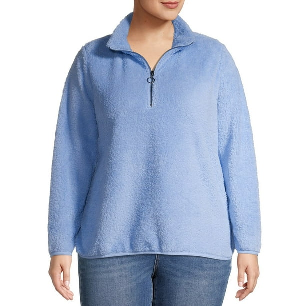 sherpa plus size pullover