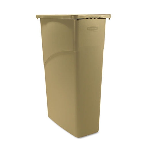 Rubbermaid Commercial LLDPE 23Gallon Slim Jim Trash Can, Rectangular