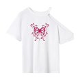 thumbnail image 1 of Camiseta para mujer de verano de manga corta para viajar, caminar, trabajo, viaje, oficina L, 1 of 7