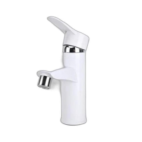 Llave Mezcladora De Lavabo Monomando Grifo Baño Blanco Lujo Aquaway Ottawa