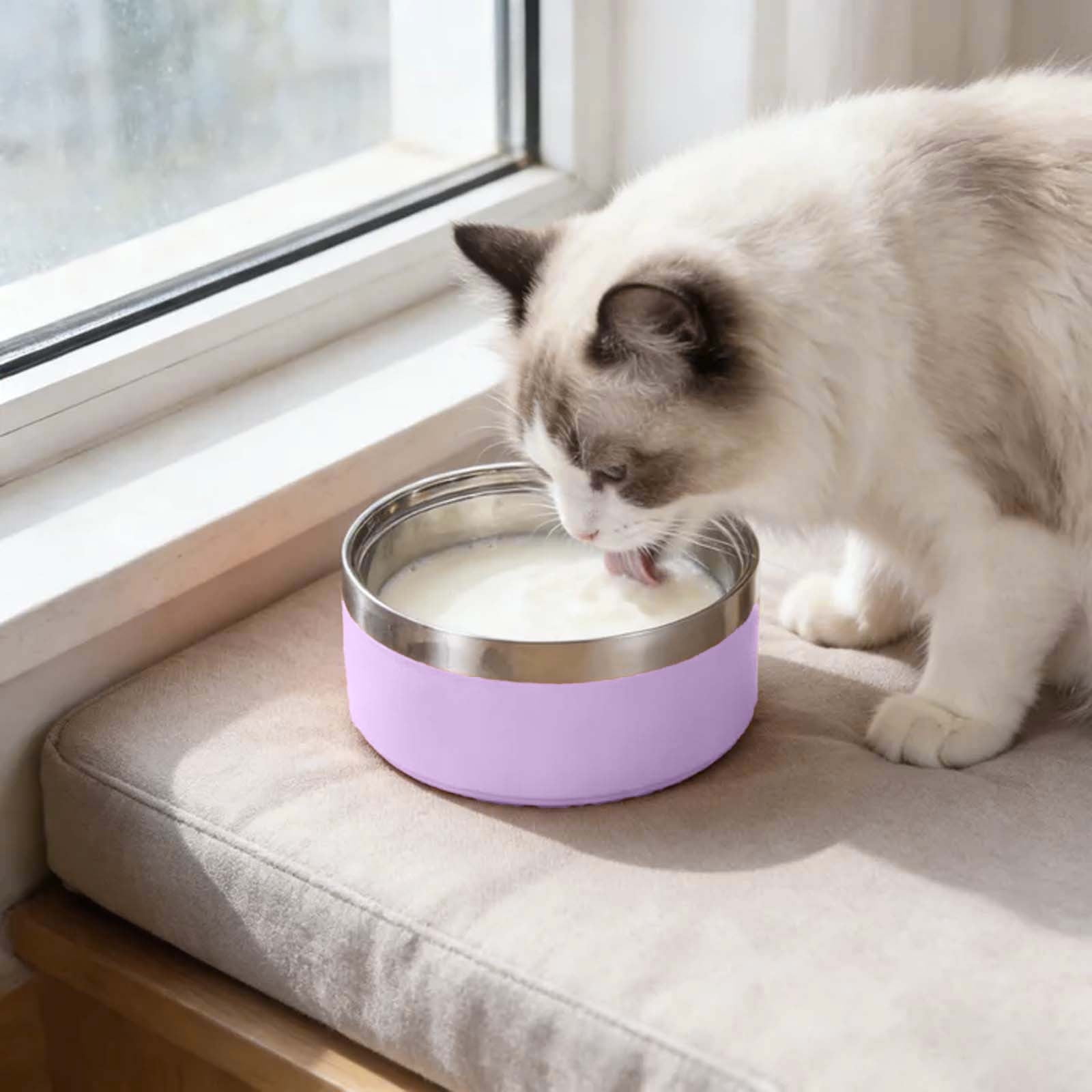 Gytml Diy Silicone Slow Feeder Dog Bowl, Interactive Puzzle Feeder For Fast Eaters, Non- Pet Food Bowl For Small Medium Dogs Cats Purple-18x8.5cm