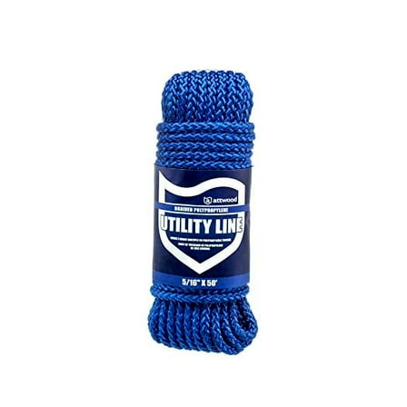 Attwood 11713-2 Utility Rope Blue Nylon 5/16"x50'