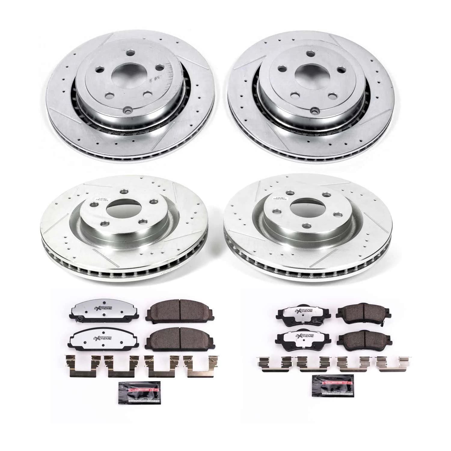 Power Stop Front and Rear Z26 Street Warrior Brake Pad and Rotor Kit K5530-26