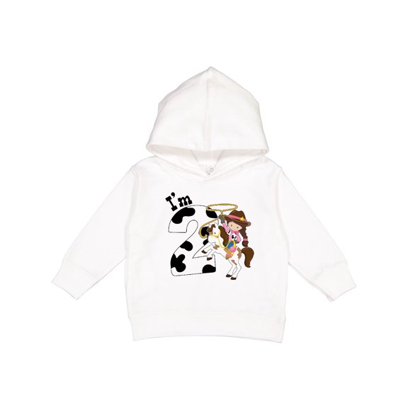 Inktastic I'm Two-cowgirl Riding Horse Birthday Toddler Hoodie