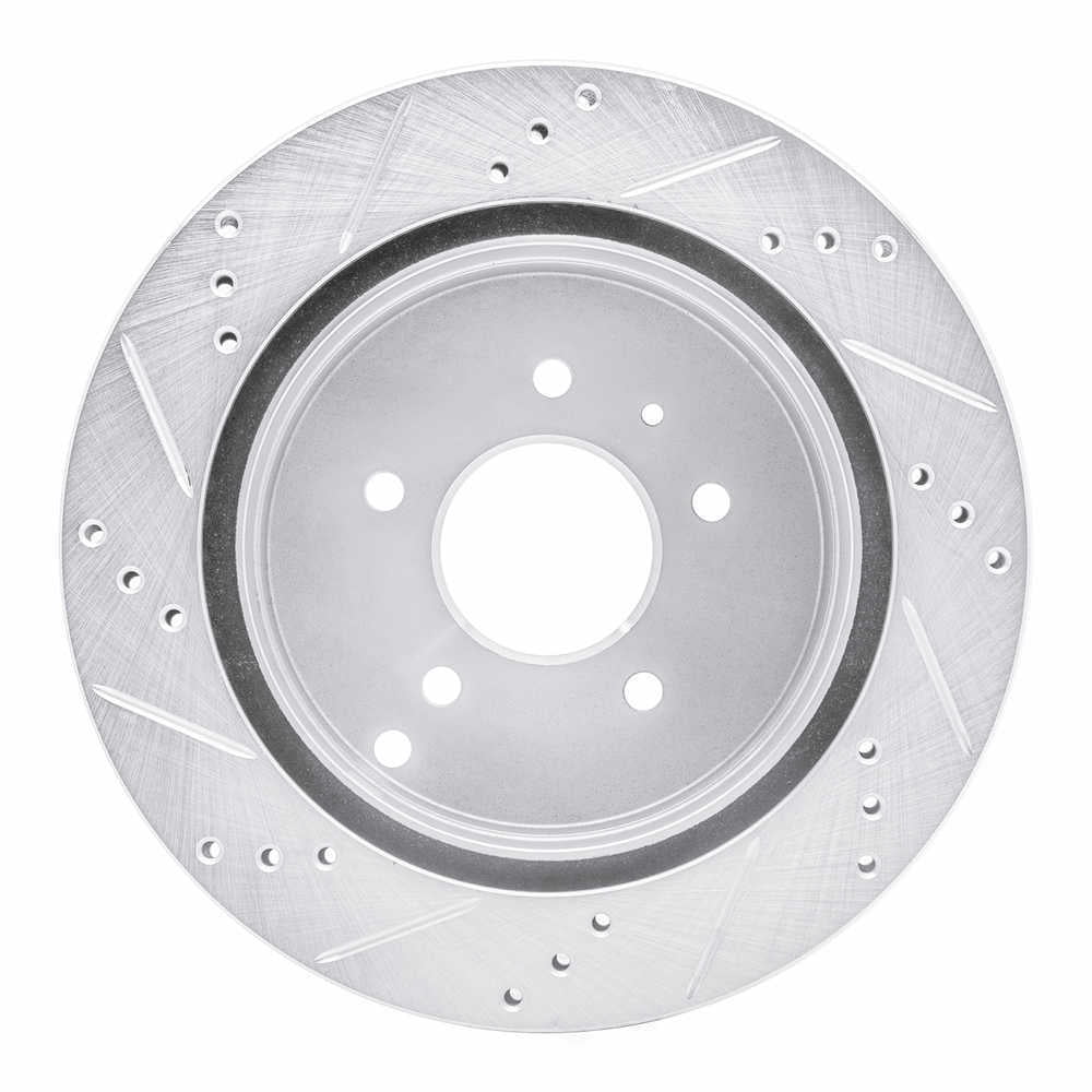 Dynamic Friction Company 631-47071R DFC Brake Rotor - Drilled And Slotted - Silver