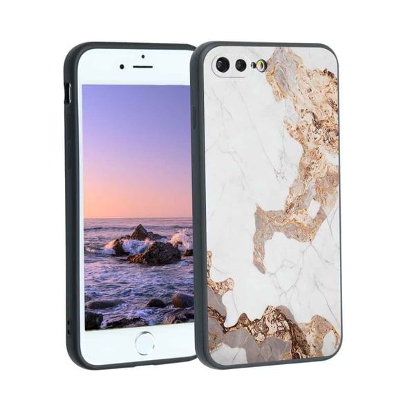 Compatible with iPhone 8 Plus Phone Case, marble-2-131 Case Men Women, Flexible Silicone Shockproof Case for iPhone 8 Plus