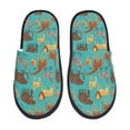 thumbnail image 2 of KLL Cute Animals Slippers for Women Men House Slip on Indoor Outdoor Bedroom Furry Fleece Lined Ladies Comfy Anti-Skid Rubber Hard Sole-Large, 2 of 8