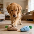 thumbnail image 2 of Soft Plush Carrot Toy with Squeaker, 5 Inch Long, Stimulates Curiosity and Play for Dogs and Cats, 2 of 7