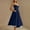 Navy, variant on Oplxuo Elegant Layered Swing Cami Dress for Women Spaghetti Strap Formal Party Cocktail Maxi Dresses with Pockets