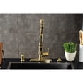 thumbnail image 3 of Gourmetier LS8773CTL Continental Single-Handle Deck-Mount Pre-Rinse Kitchen Faucet, Brushed Brass, 3 of 8