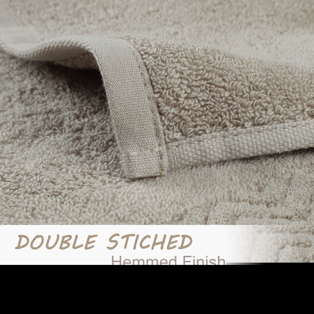 thumbnail image 6 of PiccoCasa Soft Absorbent Washcloths Cotton 13.4x13.4" for Bathroom Camel Color, 6 of 7