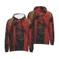 thumbnail image 6 of Bingfone Vintage Rose Scepter Skull Men's Drawstring Hoodie Long Sleeve Pocket Sweatshirts-3X-Large, 6 of 6