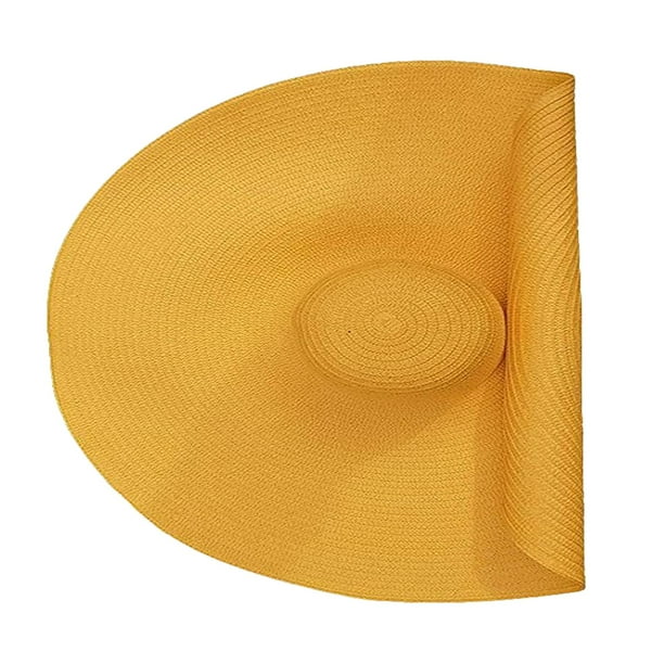 Sombreros de paja Sombrero de playa Visera para el sol 70 cm Boho Unisex Sombrero de sol de para vacaciones al aire libre A
