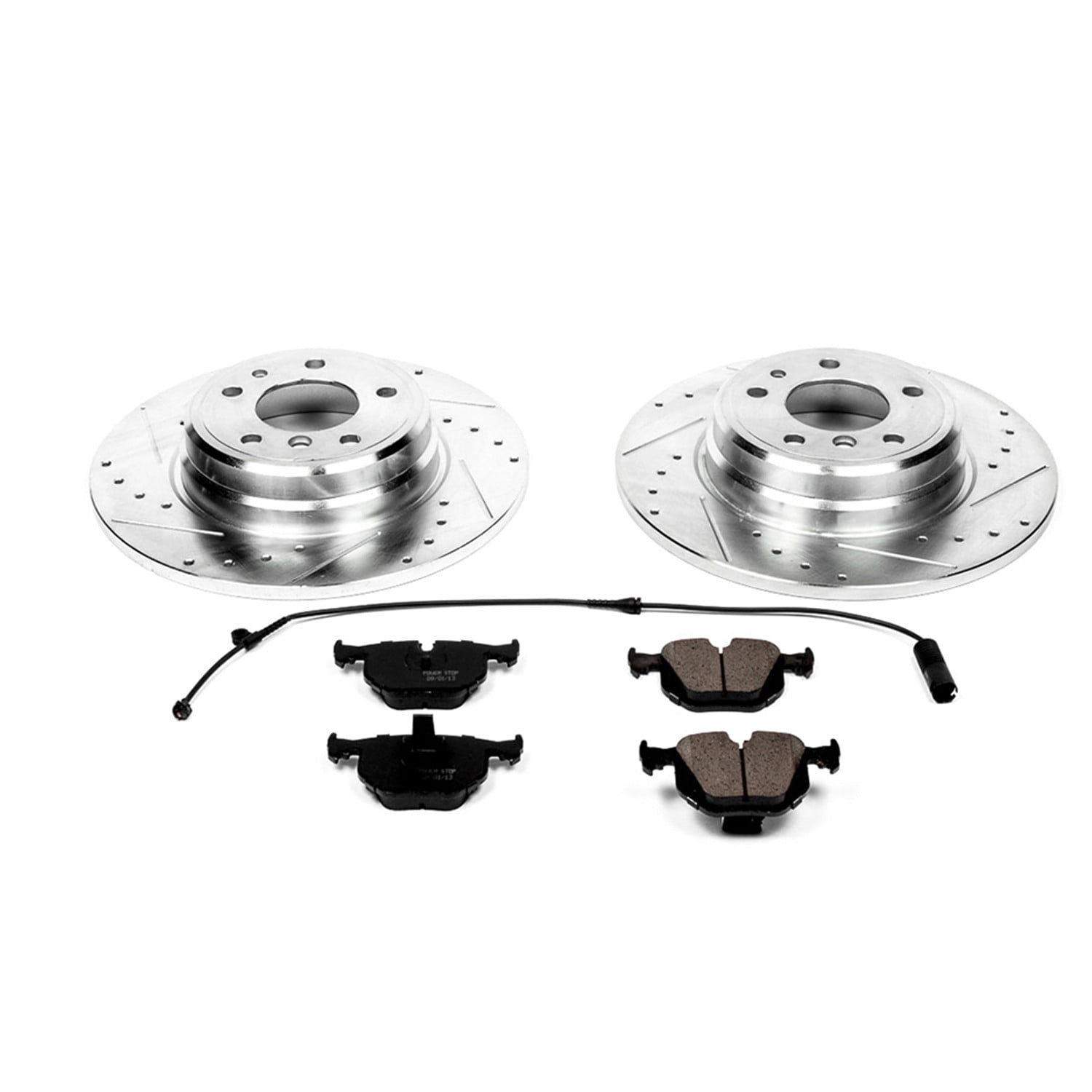 PowerStop Rear Z23 Evolution Sport Carbon-Fiber Ceramic Brake Pad and Drilled & Slotted Rotor Kit Fits: BMW Select Models K5711