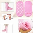 thumbnail image 4 of Moisturizing Gel Socks - Foot Moisturizing Socks for Dry Feet and Cracked Heel Spa Treatment, Relief Therapy Cracked Feet Repair with Moisturizer and Moisture Lotion Socks 2 Pack (Blue and Pink), 4 of 7