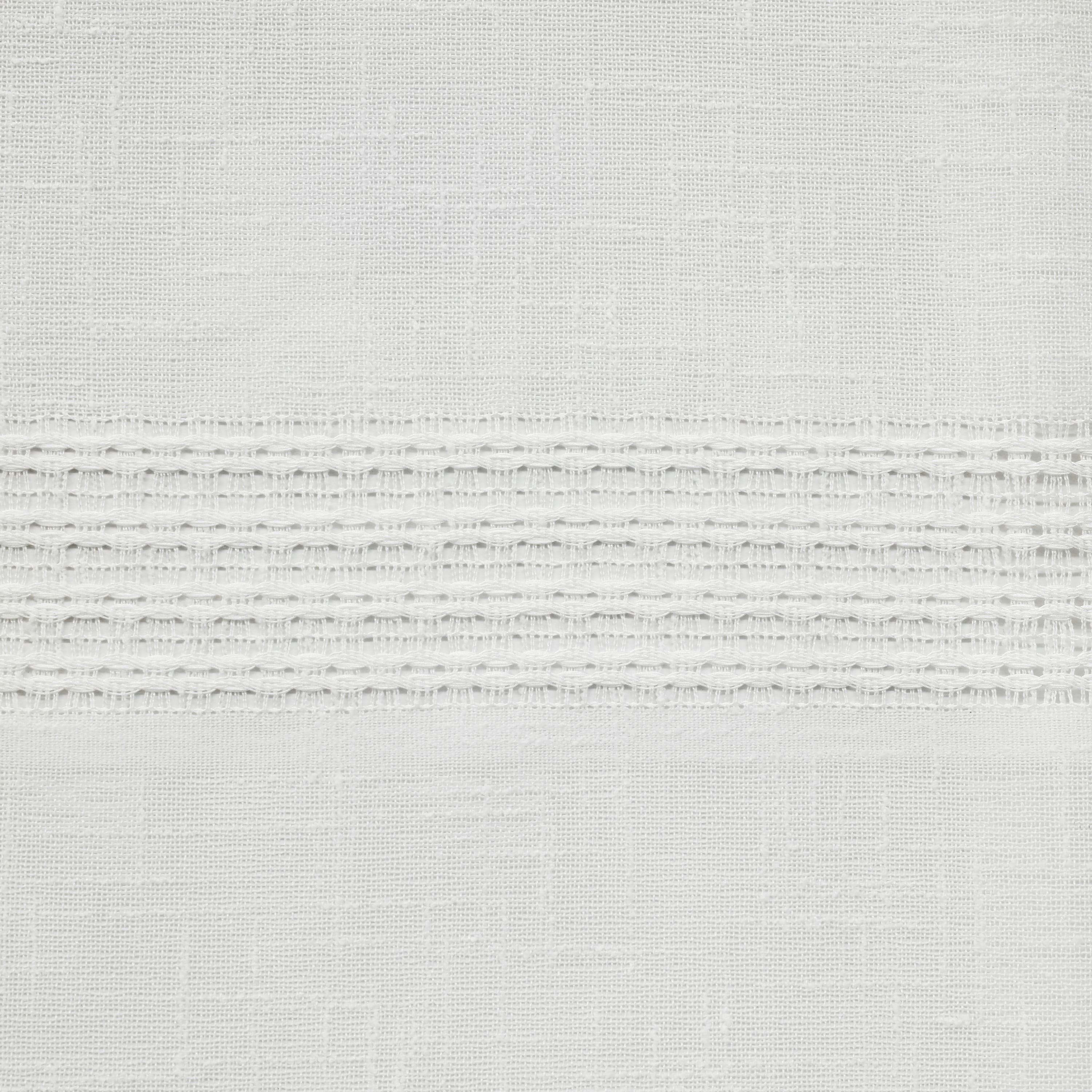 Arezzo Sheer Tone on Tone Slub Dual Header(Back Tab/Rod Pocket) Curtain Panel 52" x 95" in White