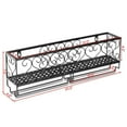 thumbnail image 7 of Pemberly Row Contemporary Iron Wall Mounted Wine Rack with Glass Holder in Black, 7 of 7