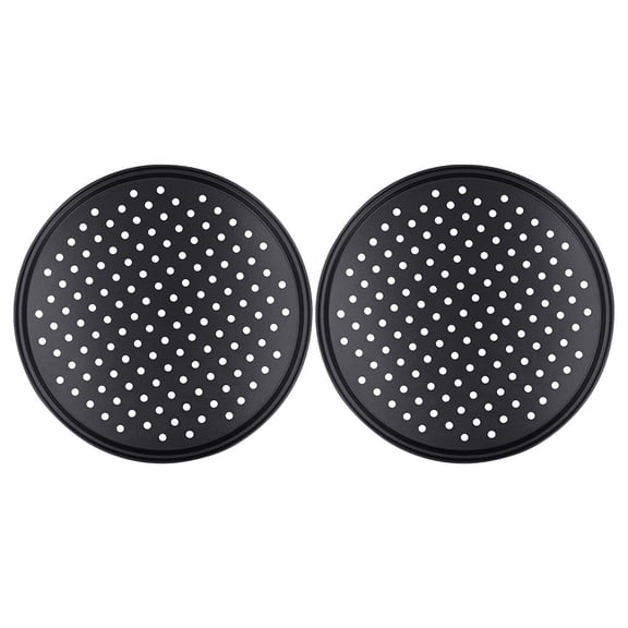 2-Pack Non-Stick Pizza Pans with Perforated Holes, Bakeware Oven Trays for Crispy Homemade Pizza Baking