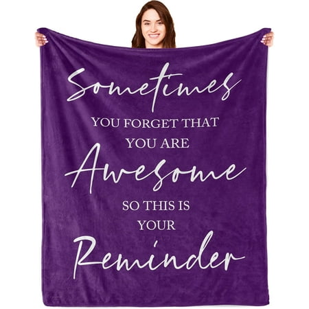 Birthday Gifts for Women Inspirational Gifts for Women Thank You Gifts/Appreciation Gifts for Women Sometimes You Forget Your Awesome Gifts Gift for Friends Coworker Throw Blanket 60x50in