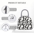 thumbnail image 4 of Balery Cartoon Penguin Bolsa de Almuerzo para Mujeres, Caja de Almuerzo, Bolsa de Almuerzo Pequeña Impermeable, Tote de Almuerzo Reutilizable con Gran Capacidad, 4 of 6