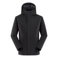 thumbnail image 2 of VBTAPA Men's Big and Tall Packable Rain Jacket Outdoor Waterproof Windbreaker Lightweight Raincoat with Hood Color Block Hiking Travel Jacket Limited Time Deals of The Day Black S, 2 of 5