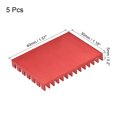 thumbnail image 2 of Uxcell Electronic Radiators Aluminium Heatsink 30x40x5mm for CPU Red 5 Pack, 2 of 5