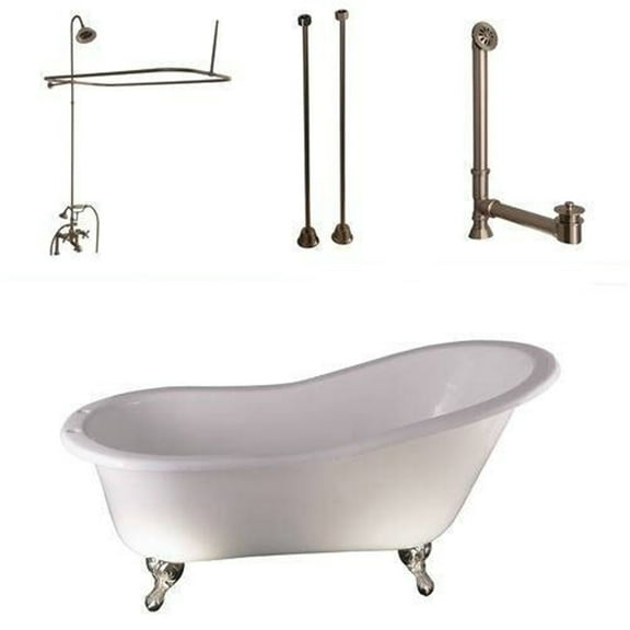 Barclay TKCTS7H67-BN4 Tub Kit 67"; Cast Iron Slipper
