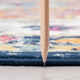 thumbnail image 4 of Transitional 2x3 Area Rug (2' x 3') Medallion Cream, Navy Indoor Scatter Easy to Clean, 4 of 9