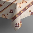 thumbnail image 5 of Brown Ethnic Arrow Pattern Square Tablecloth,Waterproof Square Table Cover,Wipeable Spillproof Washable Table Cover for Home Kitchen Party Decor 60"x60"(152x152cm), 5 of 6
