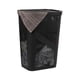thumbnail image 1 of Clothes Basket, Lid, Ventilated, Plastic, 17.25" L x 13.75" W x 23.5" H, Black, 1 of 6